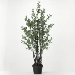 Trees & Topiaries-Kirkland's Home Eucalyptus Tree In Black Planter