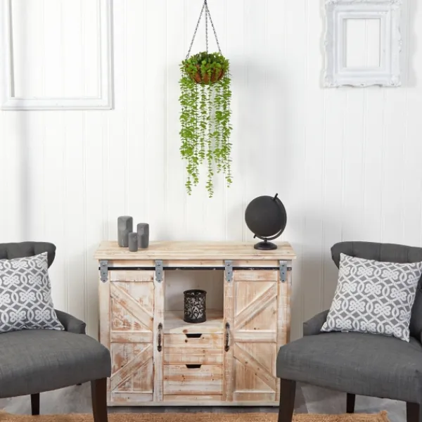Arrangements & Greenery-Kirkland's Home Eucalyptus Vines Hanging Basket Green