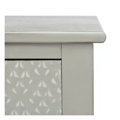 Accent & End Tables-Kirkland's Home Evelina Textured Single Drawer Accent Table Gray