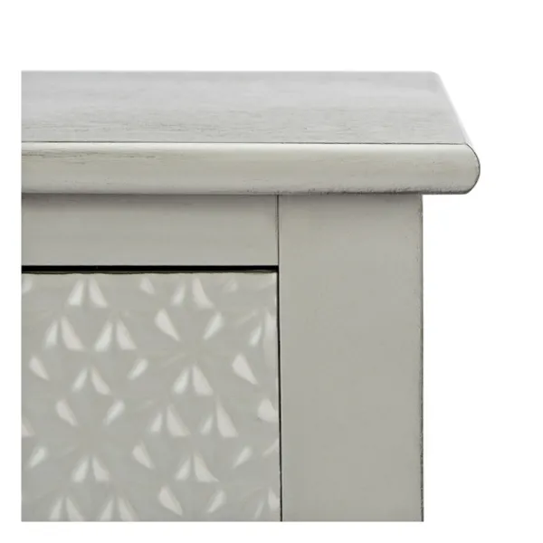 Accent & End Tables-Kirkland's Home Evelina Textured Single Drawer Accent Table Gray