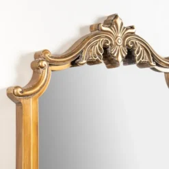 Full Length & Floor Mirrors-Kirkland's Home Evelyn Antique Gold Leaner Mirror