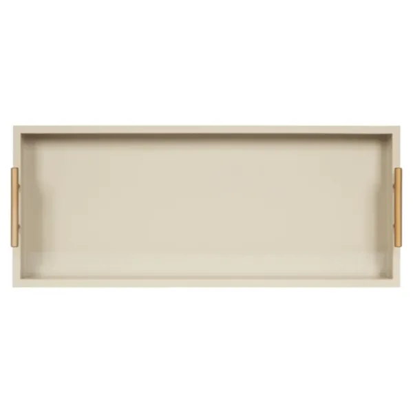 Decorative Trays-Kirkland's Home Evelyn Cream Narrow Decorative Tray Ivory