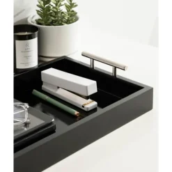 Decorative Trays-Kirkland's Home Evelyn Narrow Decorative Tray Black