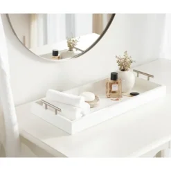 Decorative Trays-Kirkland's Home Evelyn Narrow Decorative Tray White