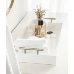 Decorative Trays-Kirkland's Home Evelyn Narrow Decorative Tray White
