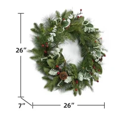 Wreaths-Kirkland's Home Ever S And Eucalyptus Berry Wreath Green