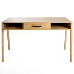 Office Furniture-Kirkland's Home Everett Mango Wood Desk Brown
