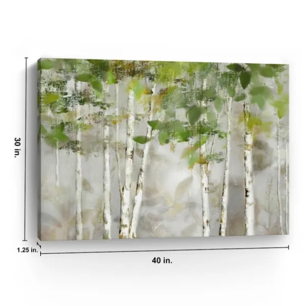 Canvas Art-Kirkland's Home Evergreen Forest Giclee Canvas Art Print Green/Tan