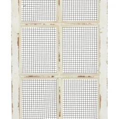 Wall Plaques-Kirkland's Home Evie Distressed Ivory Wood Door Wall Plaque White