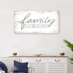 Wall Quotes & Signs-Kirkland's Home Family Branches Canvas Art Print, 40X20 In. White
