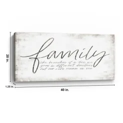 Wall Quotes & Signs-Kirkland's Home Family Branches Canvas Art Print, 40X20 In. White
