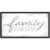 Wall Quotes & Signs-Kirkland's Home Family Branches Framed Canvas Art Print, 42X22 In. White/Black