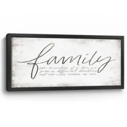 Wall Quotes & Signs-Kirkland's Home Family Branches Framed Canvas Art Print, 42X22 In. White/Black