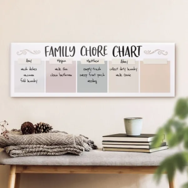Wall Storage-Kirkland's Home Family Chore Acrylic Dry Erase Board White