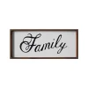 Wall Quotes & Signs-Kirkland's Home Family Curling Script Framed Wall Art Black/White