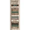 Wall Quotes & Signs-Kirkland's Home Family Rules Shutter Canvas Art Print Blue/White/Brown