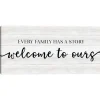 Wall Quotes & Signs-Kirkland's Home Family Story Canvas Art Print, 24X12 In. White/Black