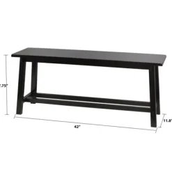 Benches & Ottomans-Kirkland's Home Farmhouse Bench Black