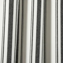 Curtains & Drapes-Kirkland's Home Farmhouse Stripe Curtain Panel Set, 84 In. Black