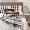 Blankets & Throws-Kirkland's Home Farmhouse Stripe Throw Black