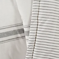 Blankets & Throws-Kirkland's Home Farmhouse Stripe Throw Gray
