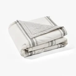 Blankets & Throws-Kirkland's Home Farmhouse Stripe Throw Gray