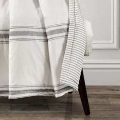 Blankets & Throws-Kirkland's Home Farmhouse Stripe Throw Gray