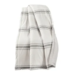 Blankets & Throws-Kirkland's Home Farmhouse Stripe Throw Gray