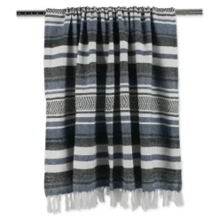 Blankets & Throws-Kirkland's Home Farmhouse Stripe Throw Blue