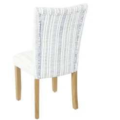 Dining Chairs-Kirkland's Home Farmhouse Stripes Highback Dining Chairs, Set Of 2 Blue/White