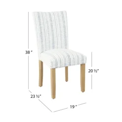 Dining Chairs-Kirkland's Home Farmhouse Stripes Highback Dining Chairs, Set Of 2 Blue/White