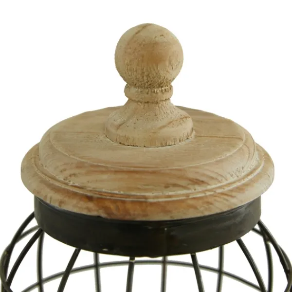 Decorative Bowls & Jars-Kirkland's Home Farmhouse Wire Frame 2-Pc. Decorative Jar Set Black/Tan