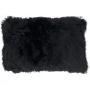 Pillows-Kirkland's Home Faux Fur Lumbar Pillow Black