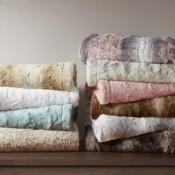 Blankets & Throws-Kirkland's Home Faux Fur Oversized Throw White