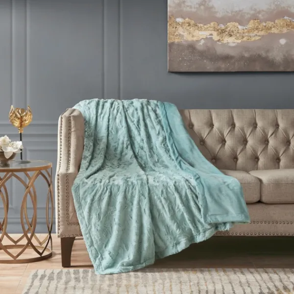 Blankets & Throws-Kirkland's Home Faux Fur Oversized Throw Green