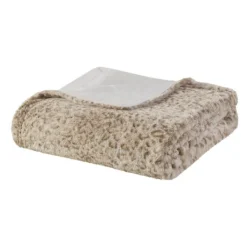 Blankets & Throws-Kirkland's Home Faux Fur Oversized Throw Blanket Animal Print