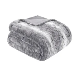 Blankets & Throws-Kirkland's Home Faux Fur Oversized Throw Blanket Gray