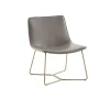 Accent Chairs-Kirkland's Home Faux Leather Accent Chair With Gold Base Gray