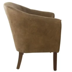 Accent Chairs-Kirkland's Home Faux Leather Accent Chair Brown