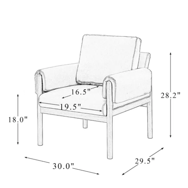 Accent Chairs-Kirkland's Home Faux Leather And Wood Accent Chair White