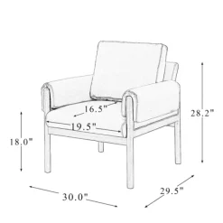 Accent Chairs-Kirkland's Home Faux Leather And Wood Accent Chair Black