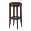 Bar Stools & Counter Height Stools-Kirkland's Home Faux Leather And Wood Bar Stool Brown