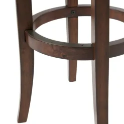 Bar Stools & Counter Height Stools-Kirkland's Home Faux Leather And Wood Bar Stool Brown