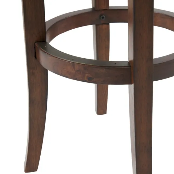 Bar Stools & Counter Height Stools-Kirkland's Home Faux Leather And Wood Bar Stool Brown