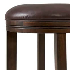 Bar Stools & Counter Height Stools-Kirkland's Home Faux Leather Bar Stools, Set Of 2 Brown