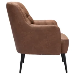 Accent Chairs-Kirkland's Home Faux Leather Classic Accent Chair Brown