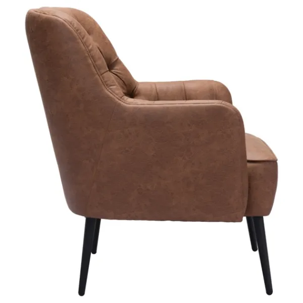 Accent Chairs-Kirkland's Home Faux Leather Classic Accent Chair Brown