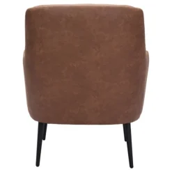 Accent Chairs-Kirkland's Home Faux Leather Classic Accent Chair Brown