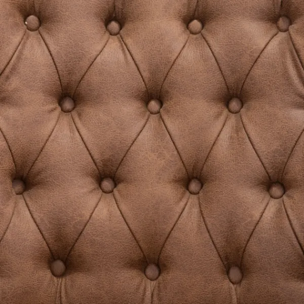 Accent Chairs-Kirkland's Home Faux Leather Classic Accent Chair Brown
