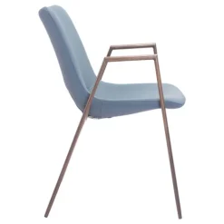 Dining Chairs-Kirkland's Home Faux Leather Cutout Dining Chairs, Set Of 2 Blue